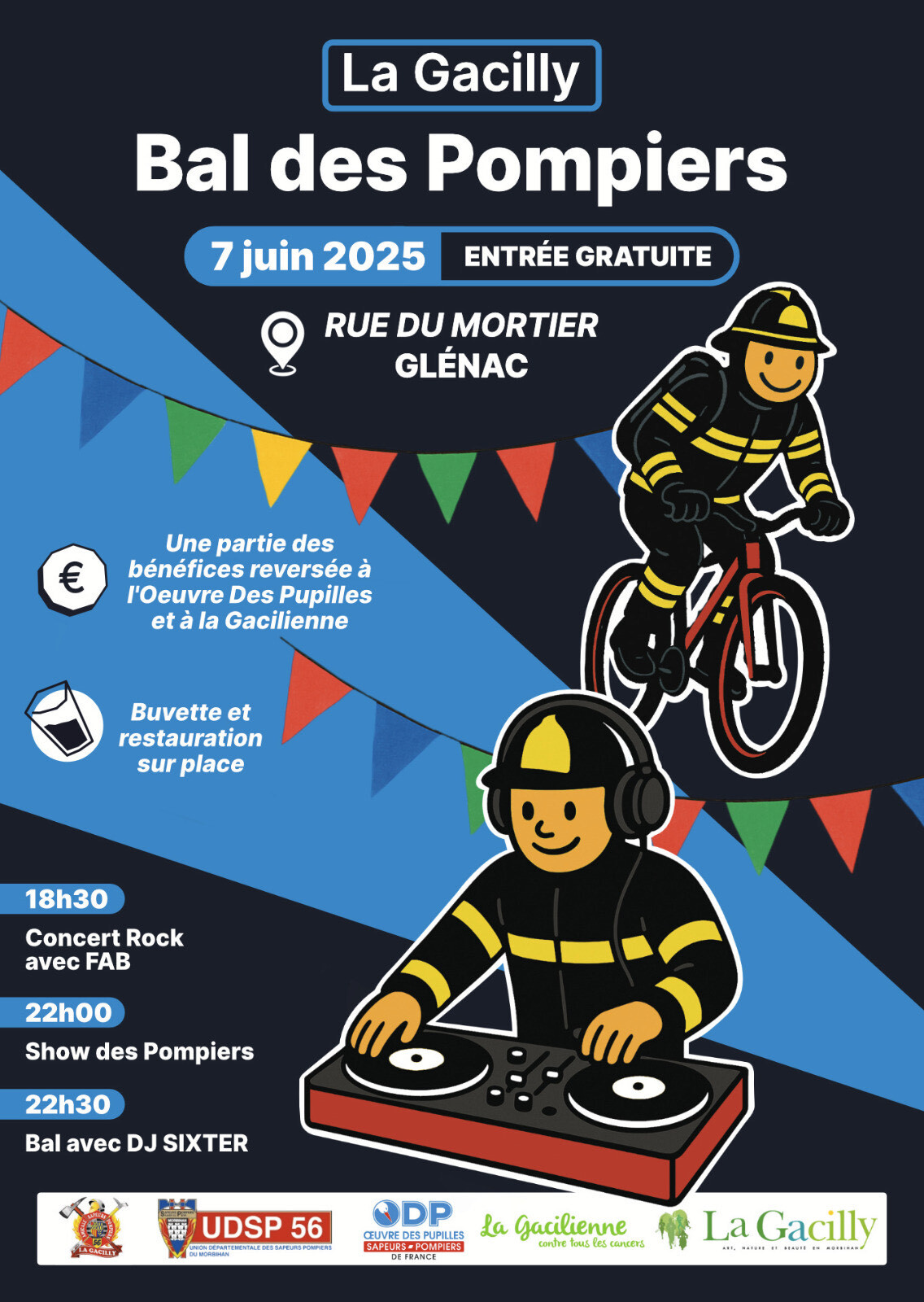 Affiche Bal des Pompiers La Gacilly