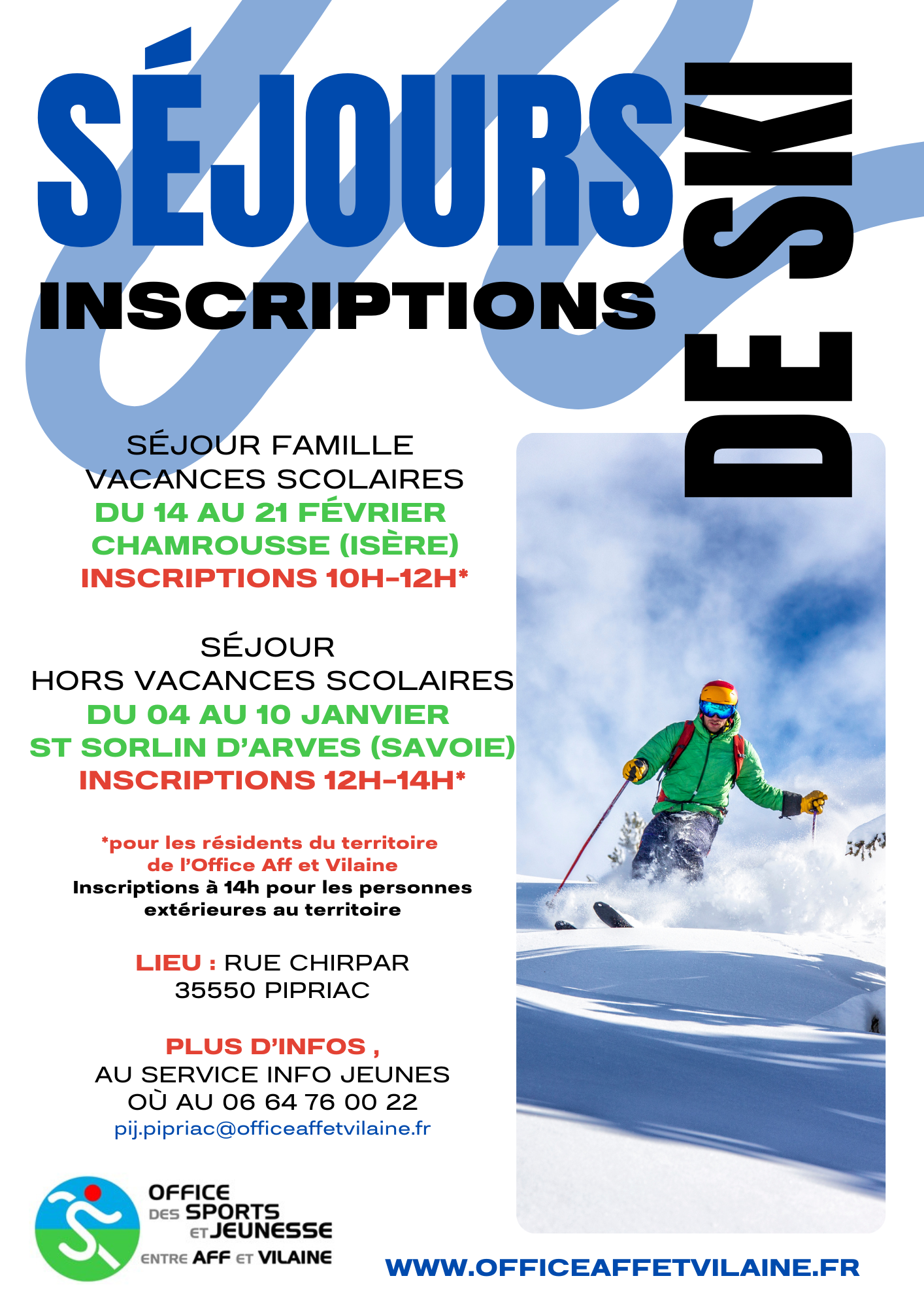 Affiche séjours ski 2026