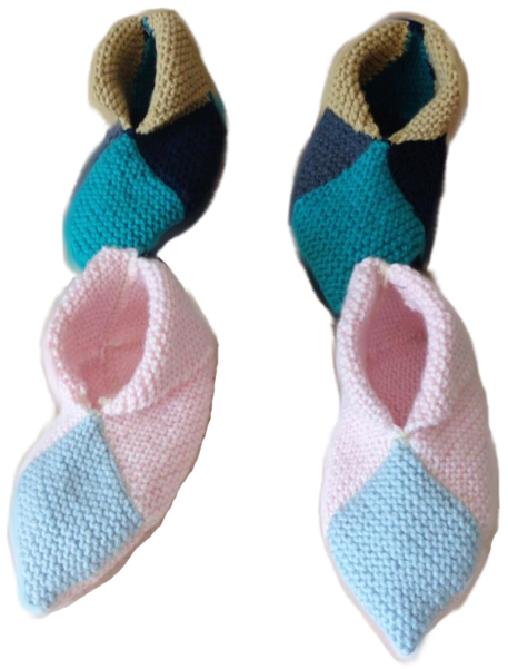 chaussons multicolors